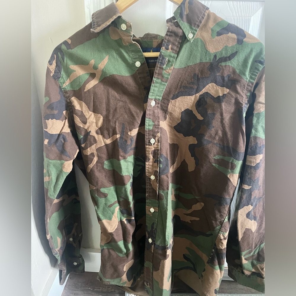J.Crew men’s camo shirt, M
